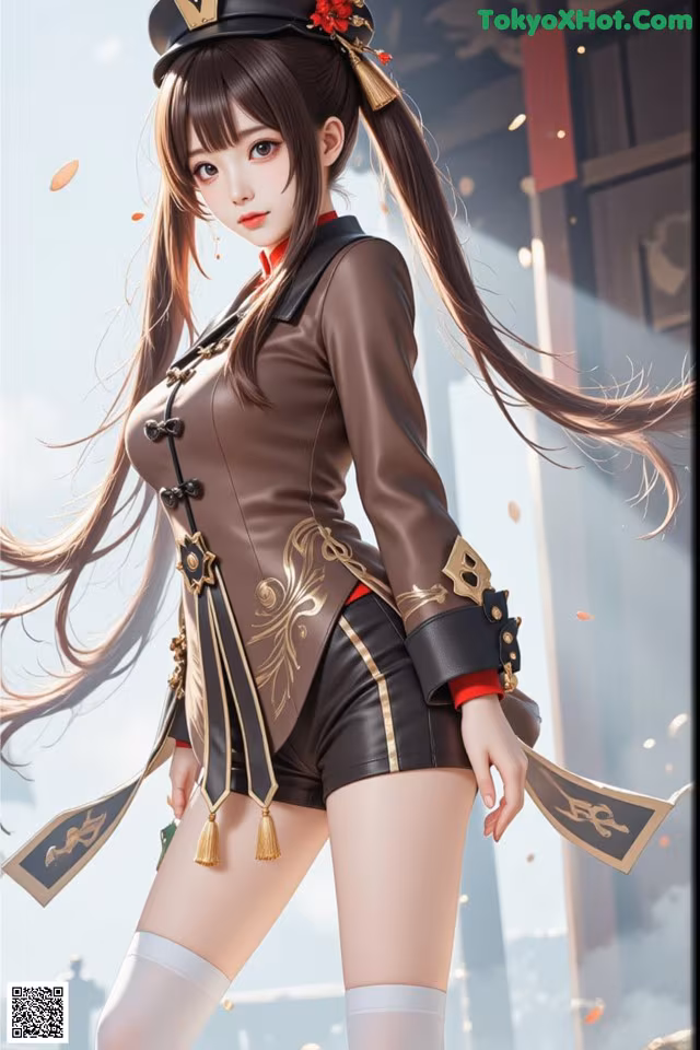 A woman in a military uniform is posing for a picture.